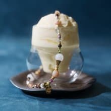 土耳其甜蜜陷阱 l 白月光石珊瑚玉雙圈手鍊 C1731