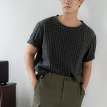 Blue & J Natural Hand Woven Cotton Top Minimal Men's Top - Dark Green