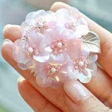 【法式刺繡】手製小花束胸針/髮插两用