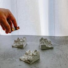 【質感紋路】 三款/ 山峰造型擴香石-大理石紋/水泥灰 / 附香精油