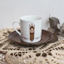 【好日戀物】5德國vintage復古古董鐘紀念咖啡杯組