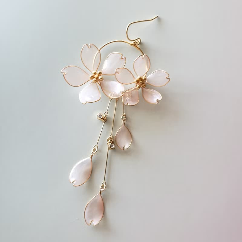 満開桜のピアスorイヤリング 片耳用