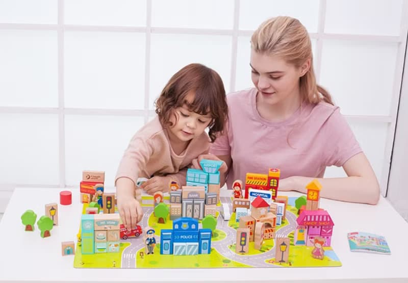 【德國ClassicWorld】城市場景積木(100Pcs)【適合3歲以上】