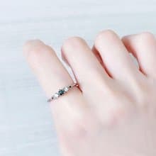 好美的-藍寶石3mm純銀戒指-九月誕生石