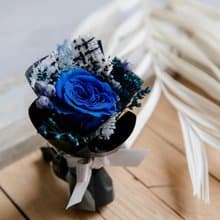 迷你花束/藍玫瑰小花束/永生花束/不凋花花束/車用香氛/車用擴香