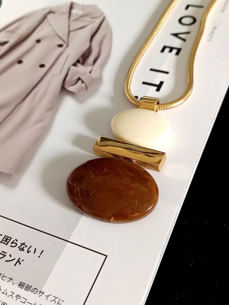 vintage jewelry  AVON 摩登幾何造型 項鍊
