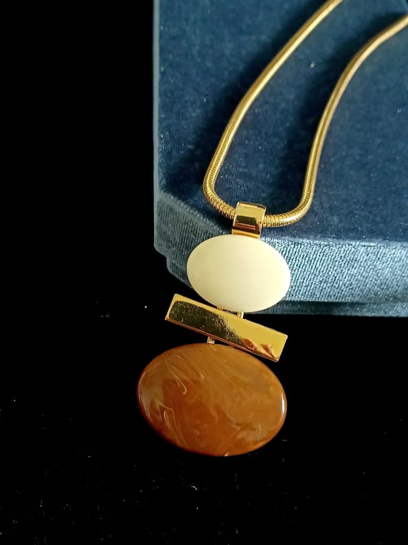 vintage jewelry  AVON 摩登幾何造型 項鍊