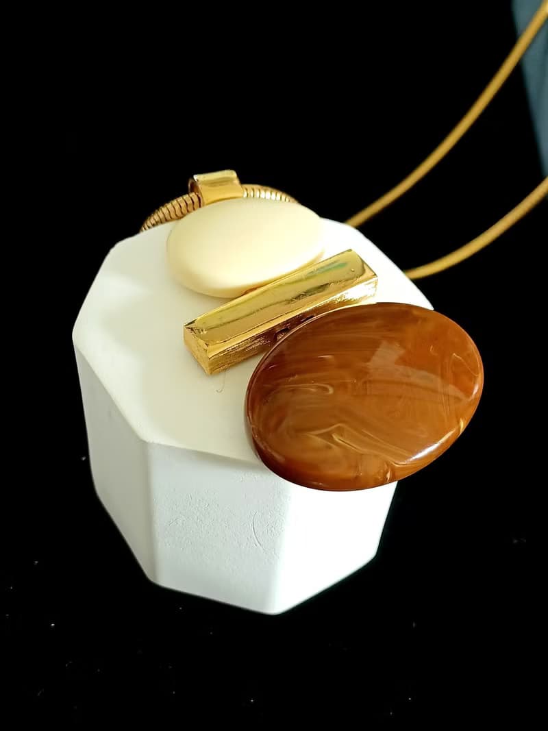 vintage jewelry  AVON 摩登幾何造型 項鍊