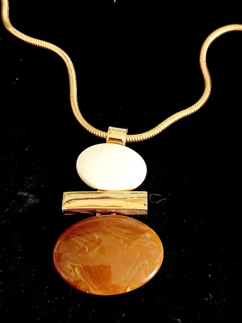 vintage jewelry  AVON 摩登幾何造型 項鍊