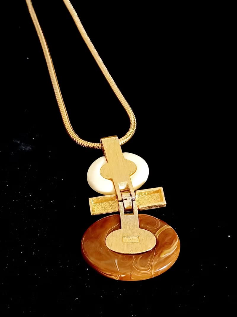 vintage jewelry  AVON 摩登幾何造型 項鍊