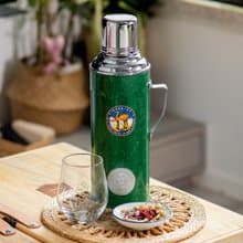 駱駝牌 1.1L 玻璃膽真空保溫壺長青斑點款色 綠色 331GN