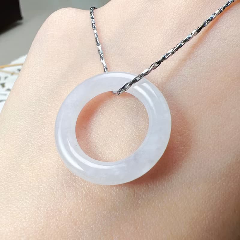 冰種翡翠戒指項鍊 | 國際6圍 | 天然緬甸玉翡翠A貨 | 送禮