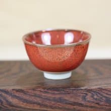 【送禮好物】50ml 胭脂 結晶釉 中式小茶杯 鶯歌葉敏祥作品