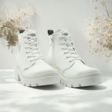 PALLADIUM PALLABASE TWILL經典拉鍊帆布美腿靴96907