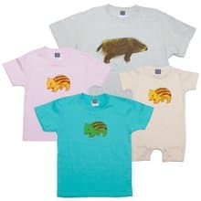 イノシシ (亥年) 動物 ユニセックス Tシャツ、レディース Tシャツ 、キッズ Tシャツ90~160cm、ベビー ロンパース70~80cm 、リンクコーデ