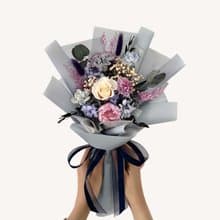 中型永生花束 母親節花束/康乃馨花束/生日花束