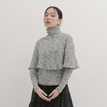 Sky_天際雙層高領上衣_CLT516_藍白