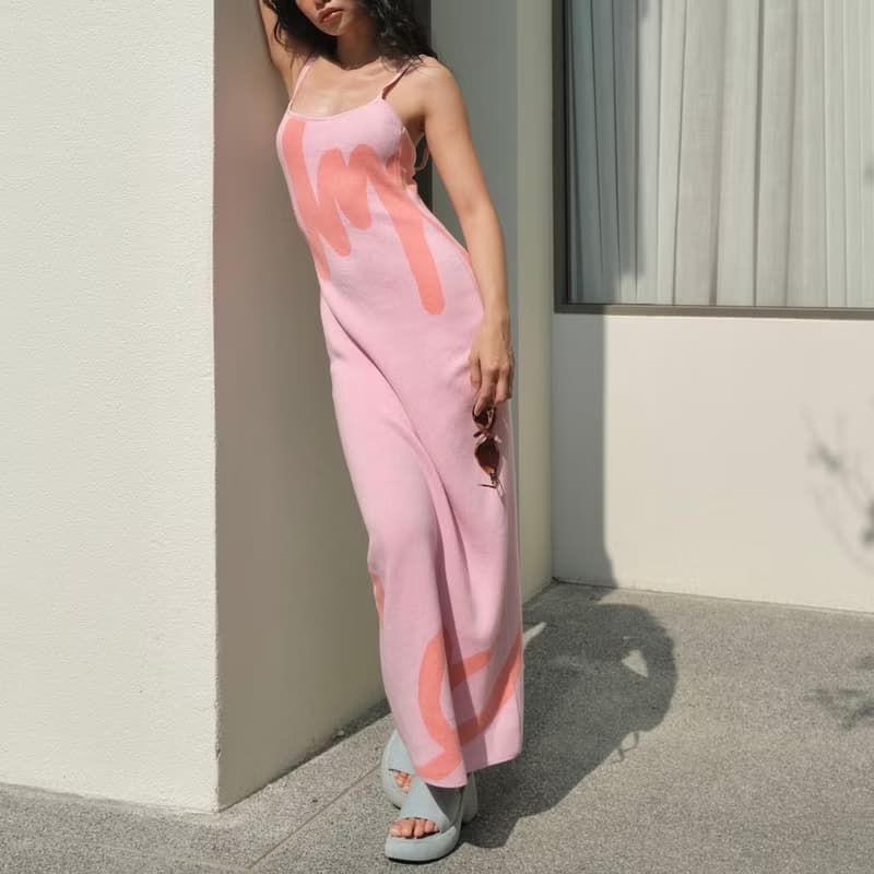 summer locker summer knit dress sunset