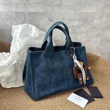 中古包 Prada普拉達 牛仔托特包