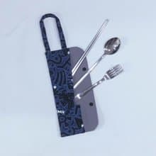 提把環保餐具套- 深藍石壁