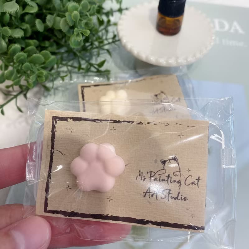 擴香石口罩扣 口罩香氛扣 婚禮小物 - 貓掌系列