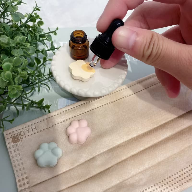 擴香石口罩扣 口罩香氛扣 婚禮小物 - 貓掌系列