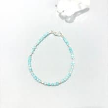 Ops Amazonite Silver Bracelet- 天河石/湖水藍/純銀/方糖/手鍊