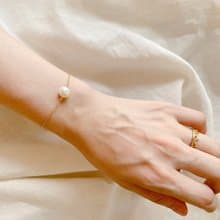 白點兒 - 珍珠 黃銅手鍊