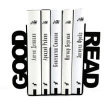 Unique Metal Bookends - Good read - // decorative book holders // FREE SHIPPING