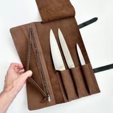 leather knife roll, Chef knife roll bag, Chef knife roll, knife roll case