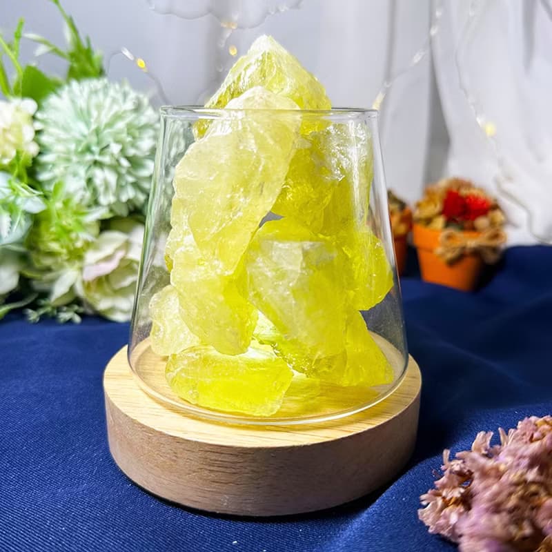 【MU工坊】黃水晶擴香石/水晶擴香燈/碎石/室內香薰/淨化小夜