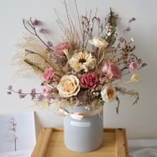 【竒植花物】浪漫花園永生乾燥花盆 新居落成 開幕賀慶 生日禮物