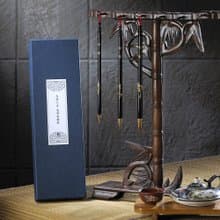 【歲寒三友精選套筆】 狼毫 - 大中小楷3入 -黑檀木-毛筆禮盒系列