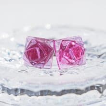 ガラスの薔薇(ばら【桜ピンク】)チタンピアス/イヤリング【金具選べます】【受注制作】