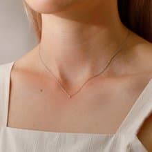petit zirconia necklace SV ニッケルフリーネックレス スーパーキュービックジルコニア　シルバー　ロジウム