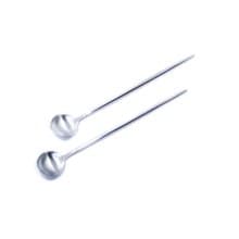 Islandoffer 島嶼製作 創意不鏽鋼渡銀色長匙羮   (一套2件)