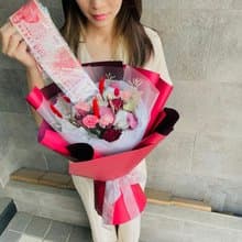 紙鈔花束、永生花束