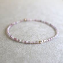 手環 粉碧璽 粉紅澳寶 珍珠 - 關心 -