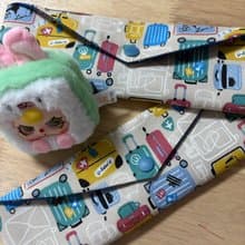 文青風環保純棉筷袋 出國旅遊 原胚卡其 盛夏綻放 厚實手感 童心