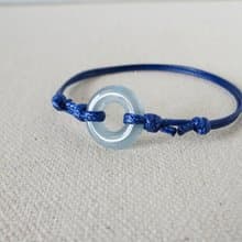 本命年【平安‧如意】平安扣翡翠韓國蠟線手鍊*AB02*招財、保平安