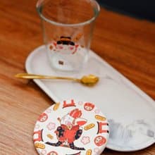 硅藻土招財貓杯墊