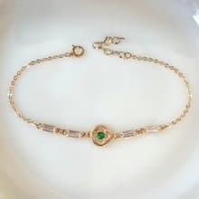 14K包金 綠色幸運草手鍊 手環