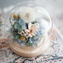 【永生蒲公英花盅】靜謐霧藍 | 不凋花 | 送禮 | 交換禮物