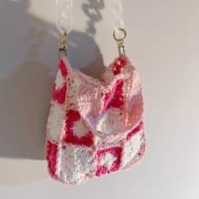 針織鉤針小雛菊復古風格單肩包 手提包 包2025 母親節 母親節禮物