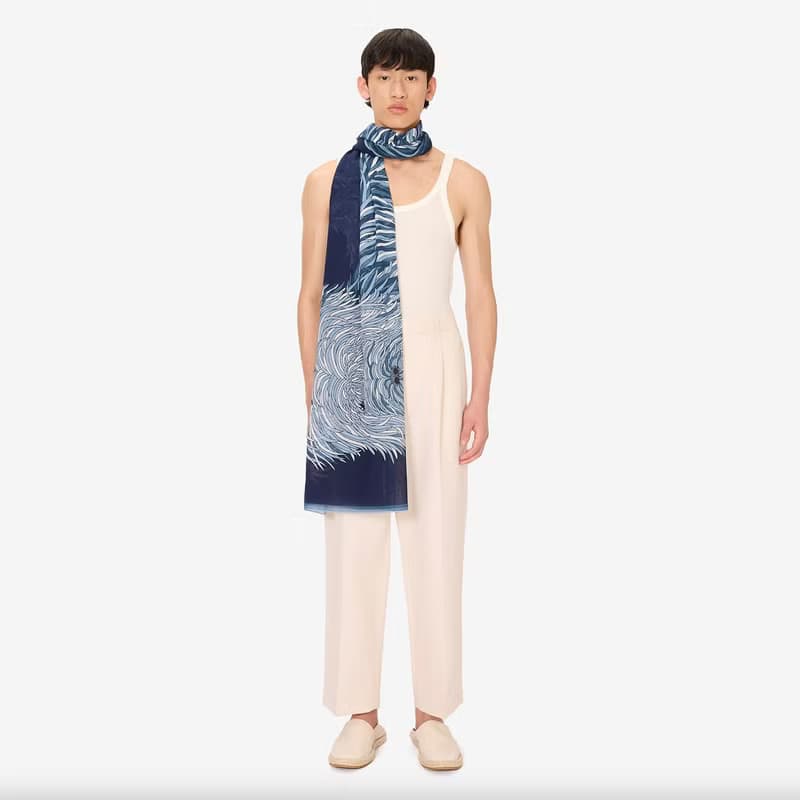 【INOUI EDITIONS】FREDDY 純棉圍巾 / NAVY