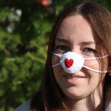 Funny gift for her nose warmer heart new years party mimi gift, neighbor gift.