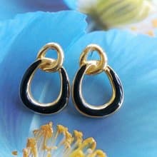 Vintage Jewelry 西洋古董飾品 復古 簡約 環圈 針式耳環