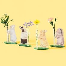 【YOU+MORE!】可愛兔兒送花-迷你花瓶座