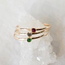 K10 Ruby,Sapphire,Black Diamond Ring