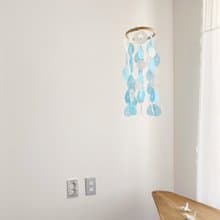 PRE-MADE | Dutch fountain-Raindrop Donut-Blue| Shell Wind Chime Mobile | #0-422